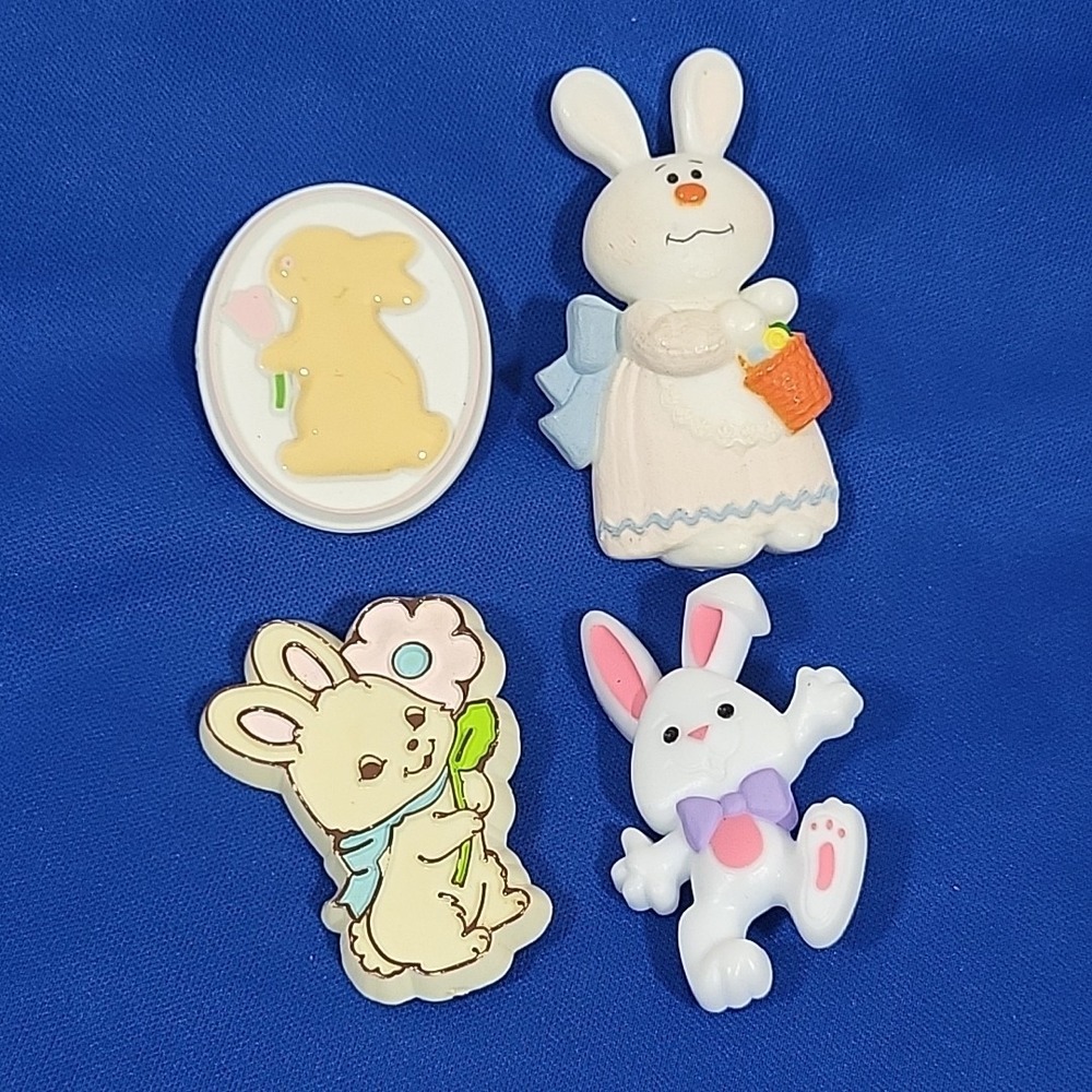 Vtg Holiday Brooch Pin Lot Easter Spring Hallmark Bunny Basket Vintage